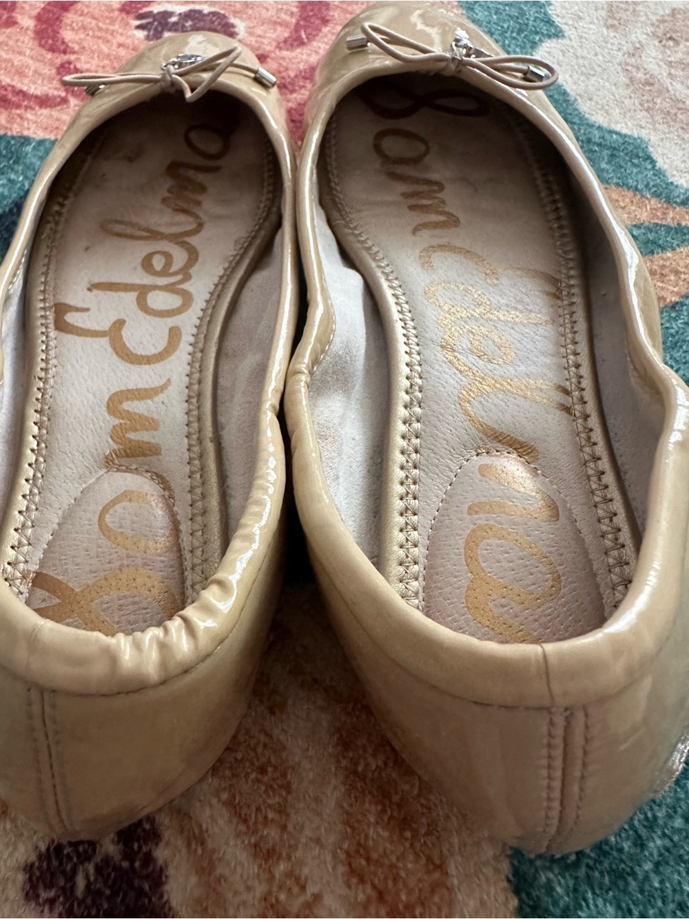 Sam Edelman Felicia Flat Women's Nude Patent Leather Ballet Flat - Picture 10 of 14
